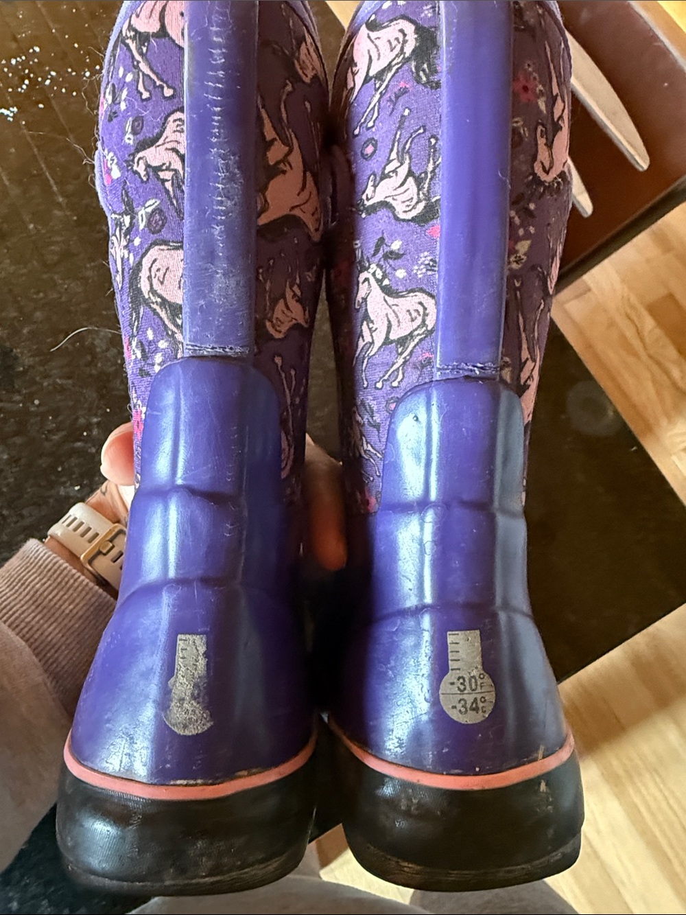 Bogs Purple Kids Unicorn Rain & Snow Boots with Pink Accents - Picture 6 of 6